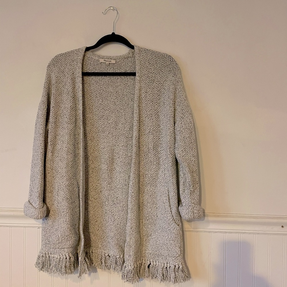 Madewell sweater jacket, extra small, Heather gray